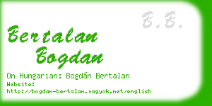 bertalan bogdan business card